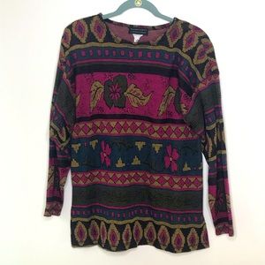 Melrose Knits southwestern print sweater